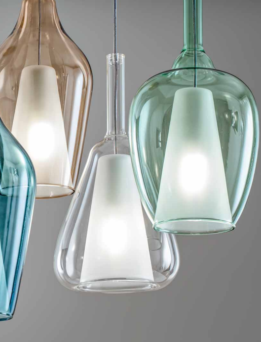 GEALUCE Vetro borosilicato con portalampada E27 e cavo 3MT varie finiture OFELIA KIT S/12 GEALUCE Vetro borosilicato con portalampada E27 e cavo 3MT varie finiture OFELIA KIT S/12